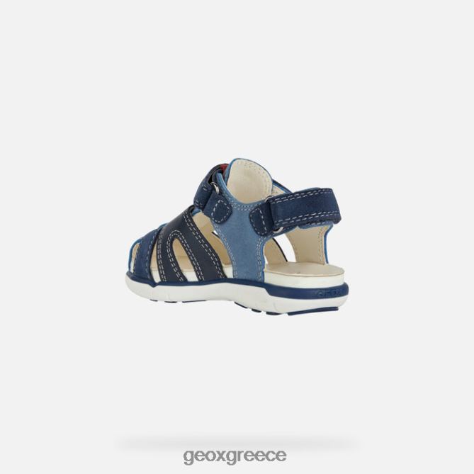 4DBLR01535 μπλε κόκκινο Geox σανδάλι Δελχί νήπιο