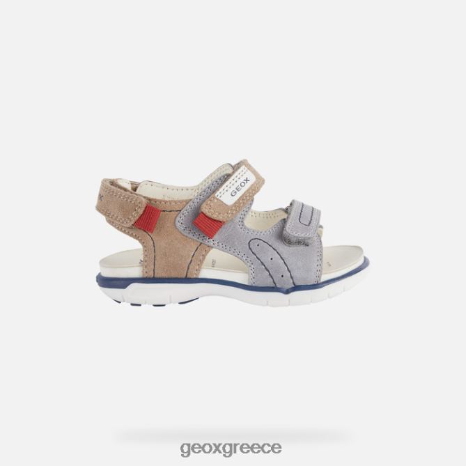 4DBLR01629 γκρι/μπεζ Geox σανδάλι Δελχί νήπιο
