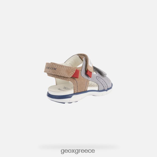 4DBLR01629 γκρι/μπεζ Geox σανδάλι Δελχί νήπιο