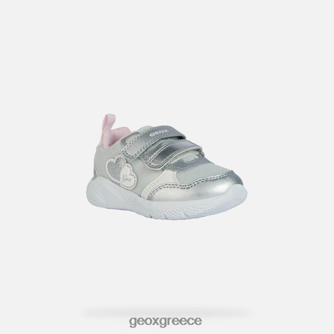 4DBLR01459 ασημί/ροζ Geox sprintye νήπιο