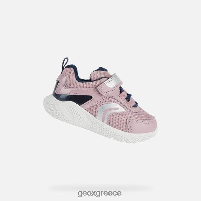 4DBLR01489 ελαφρύ τριαντάφυλλο/ναυτικό Geox sprintye νήπιο