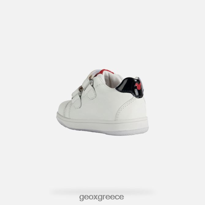 4DBLR01596 λευκό/κόκκινο Geox νέα ταινία μωρό