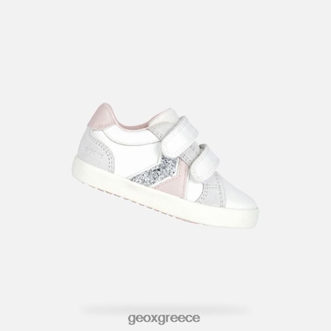 4DBLR02015 λευκό/ανοιχτό τριαντάφυλλο Geox νήπιο ακτινίδιο