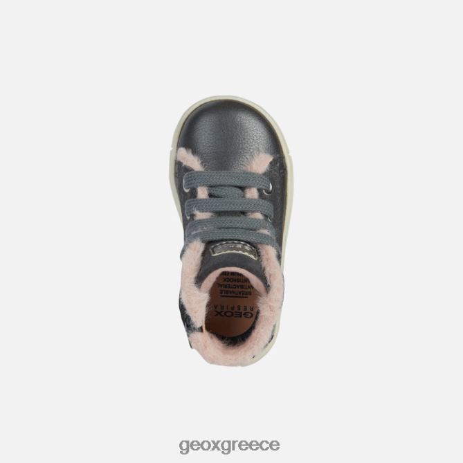 4DBLR02029 σκούρο γκρι/σκούρο ροζ Geox νήπιο trottola