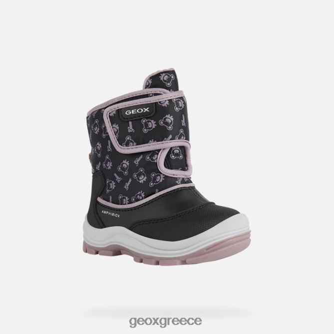 4DBLR01511 μαύρο/δκ ροζ Geox νήπιο flanfil abx