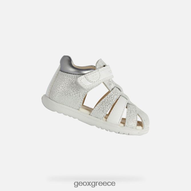 4DBLR01477 υπόλευκο/ασημί Geox σανδάλι macchia κοριτσάκι