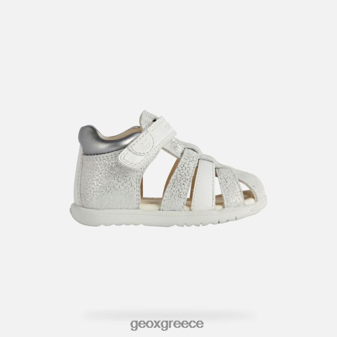 4DBLR01477 υπόλευκο/ασημί Geox σανδάλι macchia κοριτσάκι