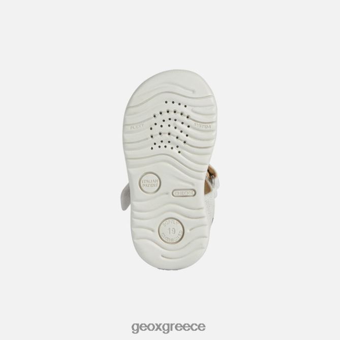 4DBLR01477 υπόλευκο/ασημί Geox σανδάλι macchia κοριτσάκι