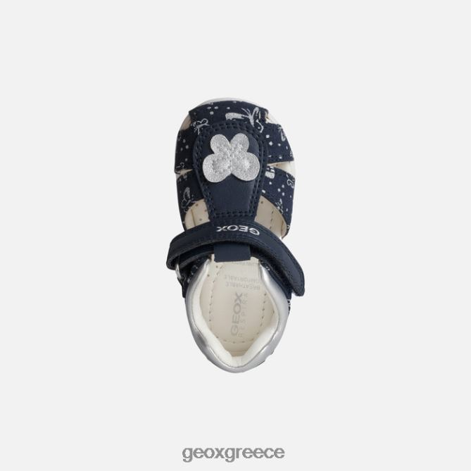 4DBLR01517 ναυτικό/ασημί Geox ελθαν κοριτσάκι