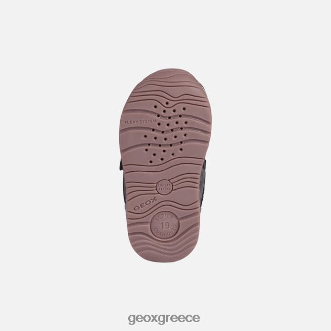 4DBLR01614 σκούρο γκρι/ροζ Geox rishon κοριτσάκι