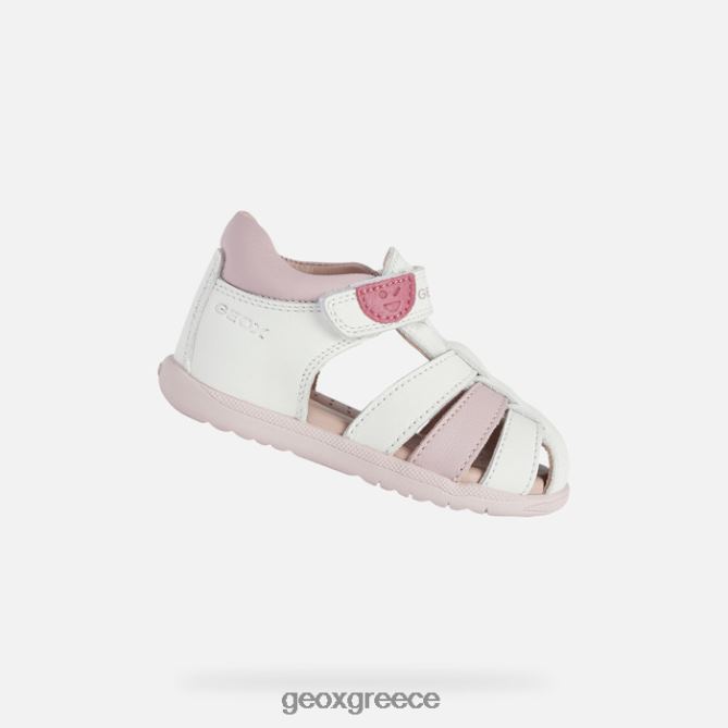 4DBLR01624 λευκό τριαντάφυλλο Geox σανδάλι macchia κοριτσάκι