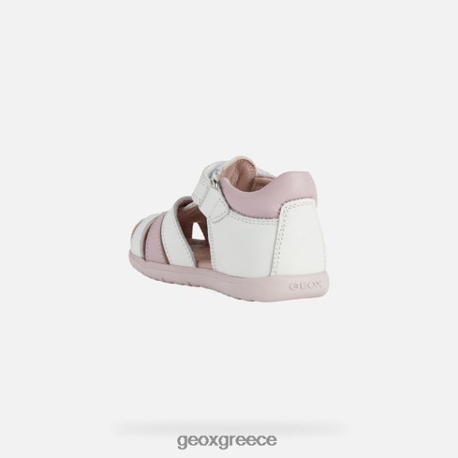 4DBLR01624 λευκό τριαντάφυλλο Geox σανδάλι macchia κοριτσάκι