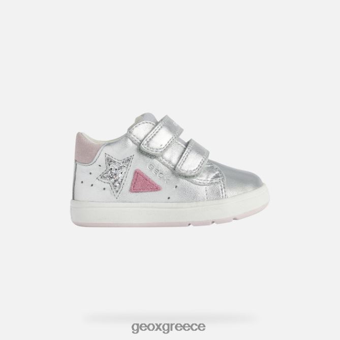 4DBLR01643 ασήμι/φούξια Geox biglia κοριτσάκι