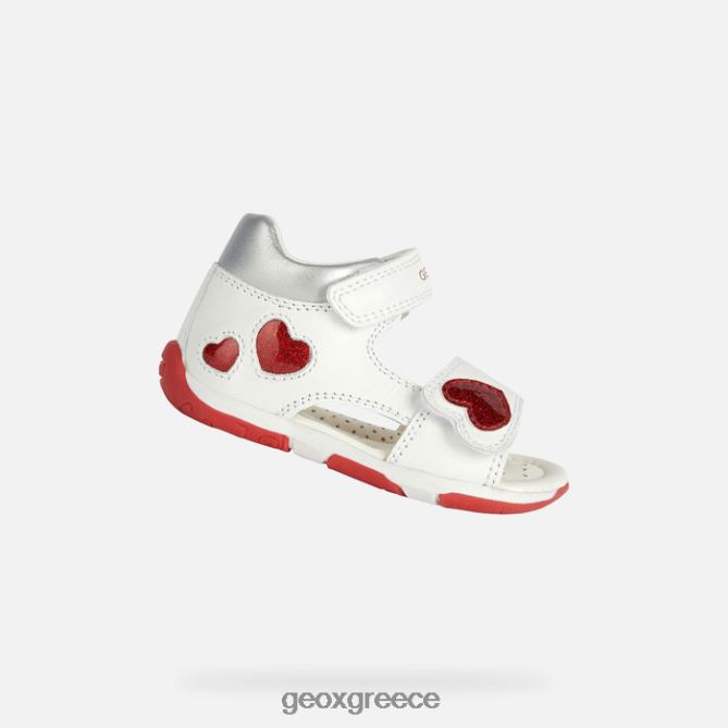 4DBLR02014 λευκό/κόκκινο Geox σανδάλι tapuz κοριτσάκι