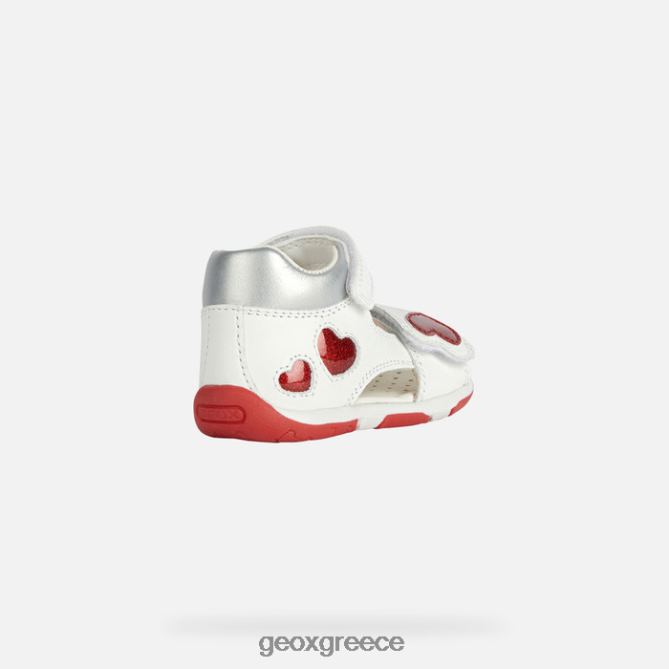 4DBLR02014 λευκό/κόκκινο Geox σανδάλι tapuz κοριτσάκι