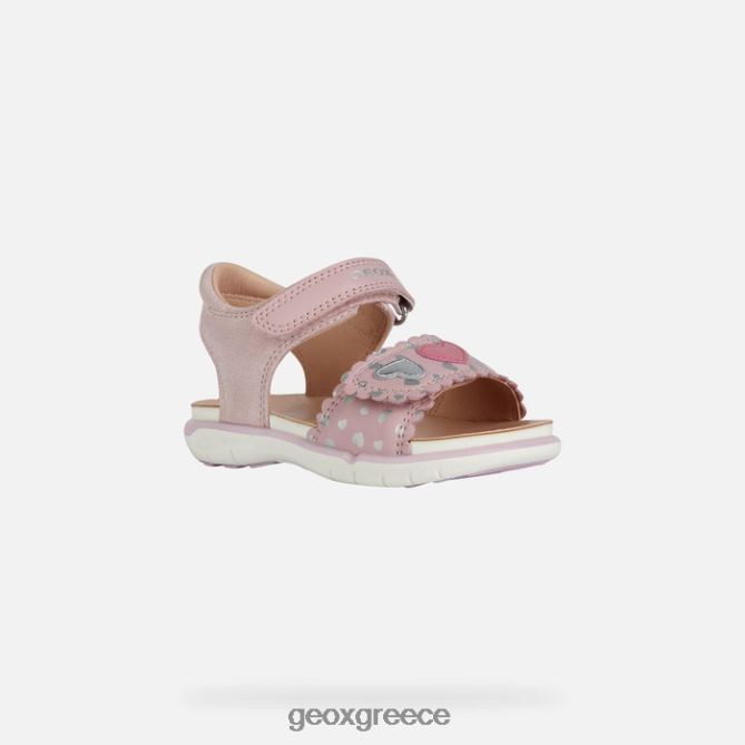 4DBLR01521 τριαντάφυλλο/ασήμι Geox σανδάλι Δελχί νήπιο