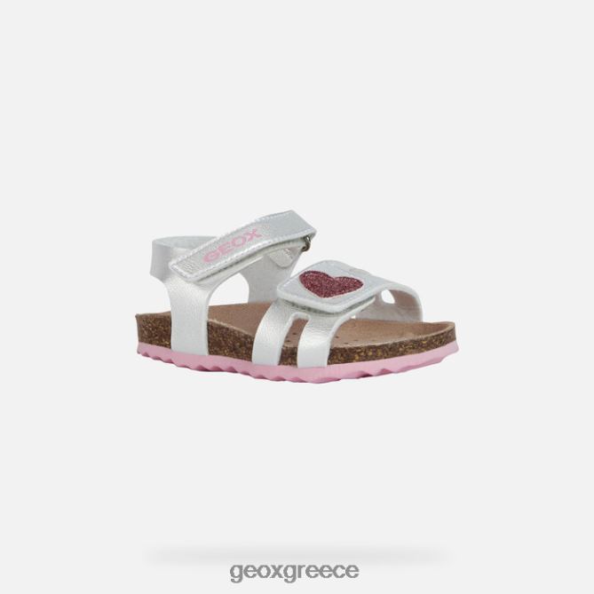 4DBLR01550 ασημί/ροζ Geox σανδάλι χαλκί νήπιο
