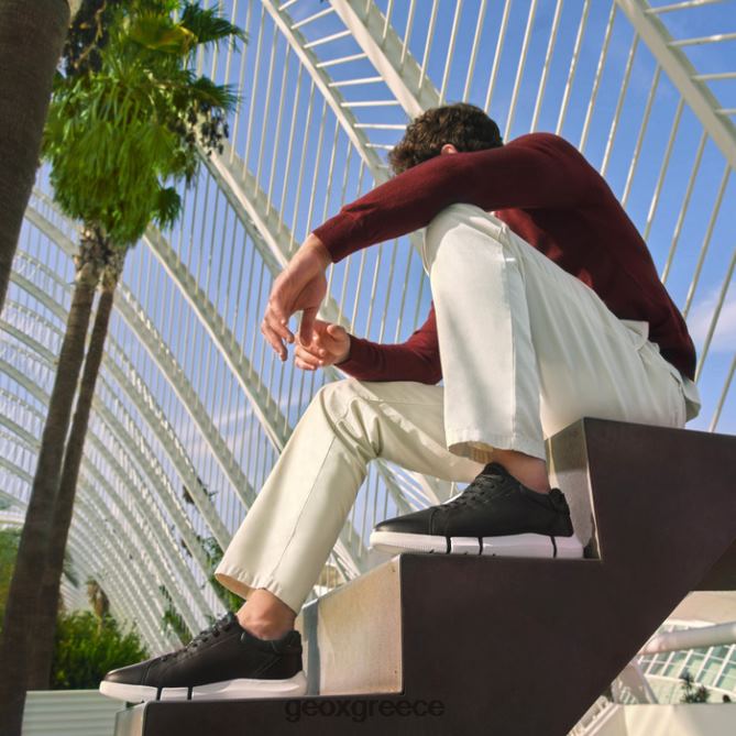 4DBLR01825 μαύρος Geox ηθοποιός άνθρωπος