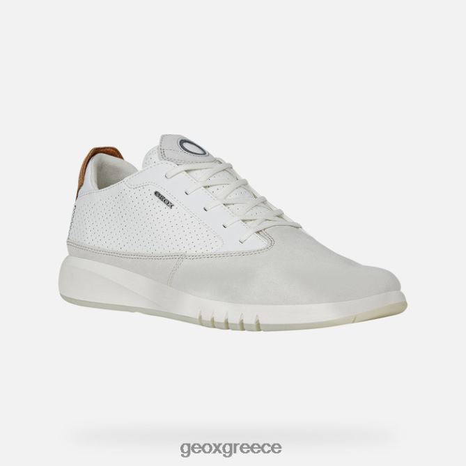 4DBLR0800 πάπυρος/λευκό Geox aerantis άνθρωπος
