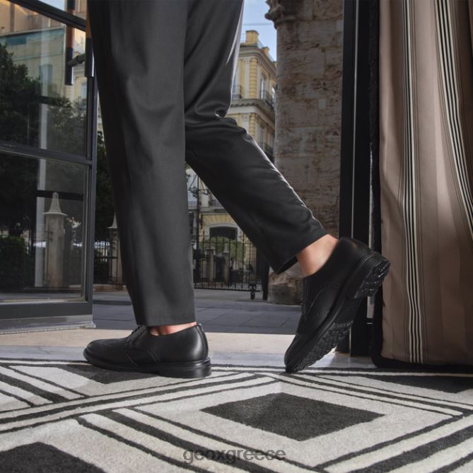 4DBLR01770 μαύρος Geox περπάτημα ευχαρίστηση άνθρωπος