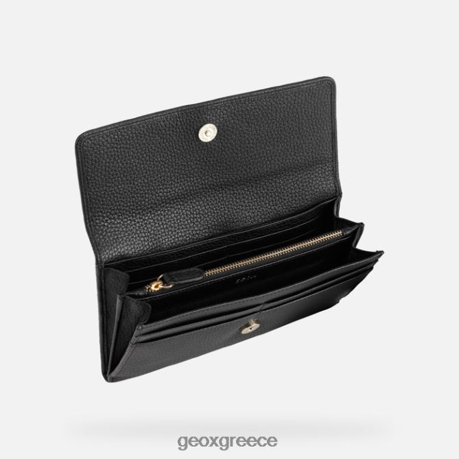 4DBLR01683 μαύρος Geox γυναίκα πορτοφόλι